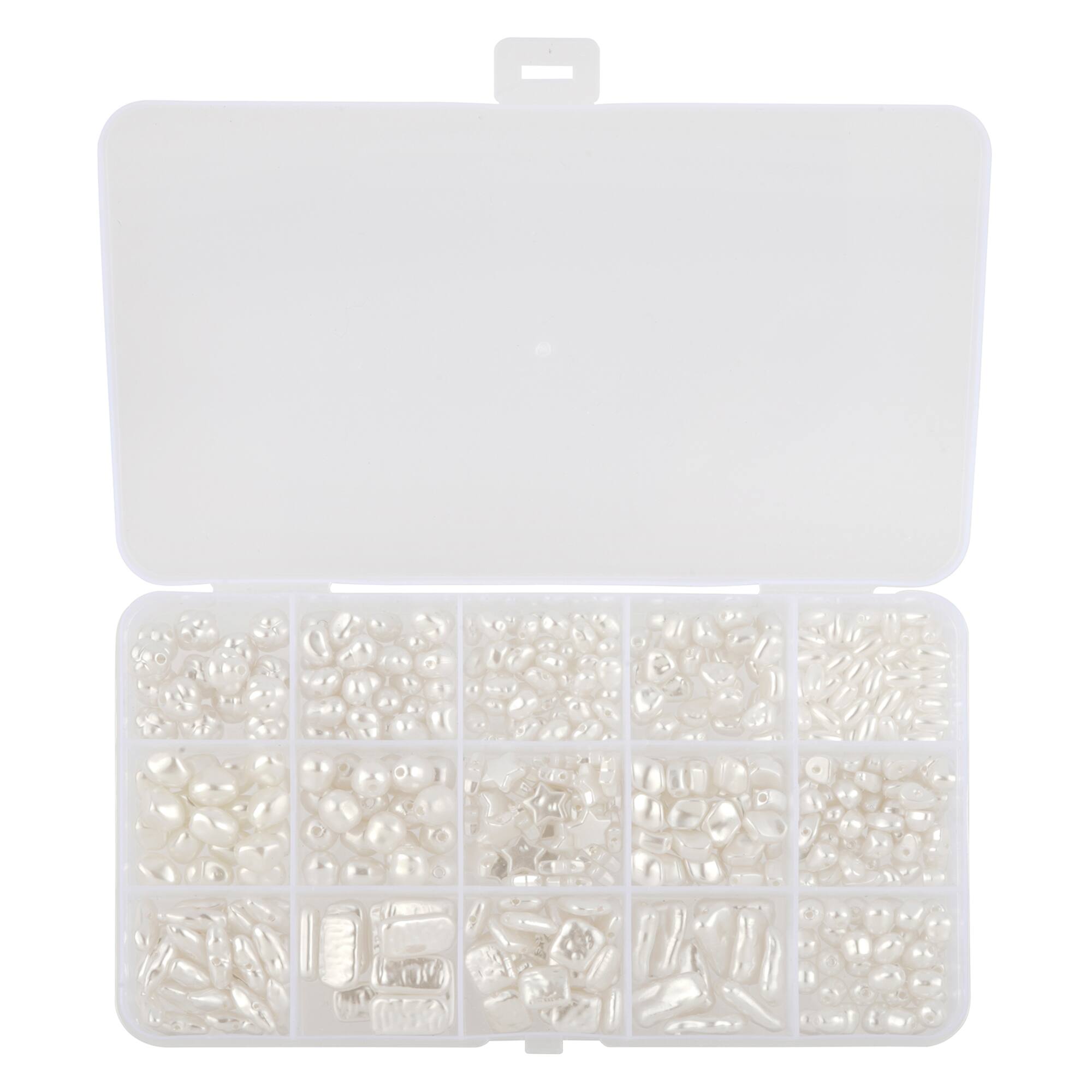 White Plastic Pearl Bead Mix by Bead Landing™